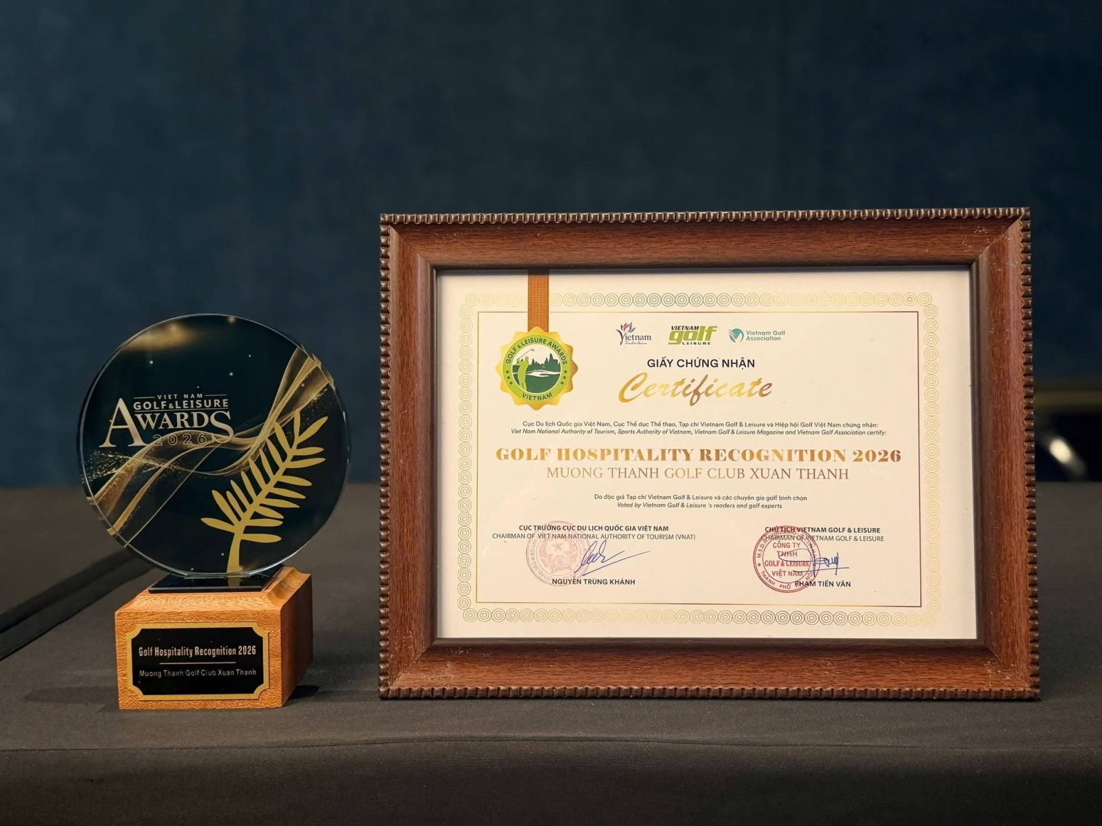 bang-khen-muong-thanh-golf-club-xuan-thanh-dat-giai-tai-Vietnam-Golf-Leisure-Awards-2026